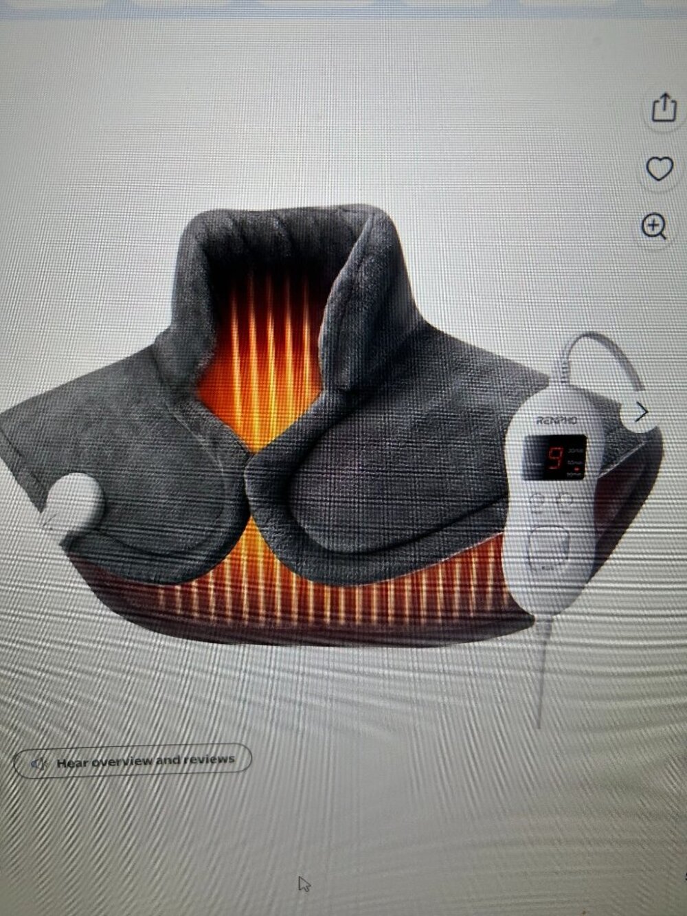 Extra Large Heating Pad for Shoulders Neck and Back, 9 Temperature Settings